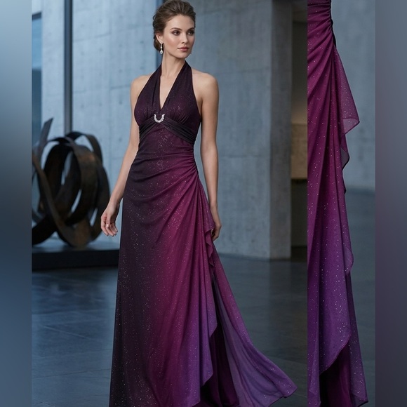 Betsy & Adam Dresses & Skirts - Betsy & Adam Sparkling Purple Maxi Dress